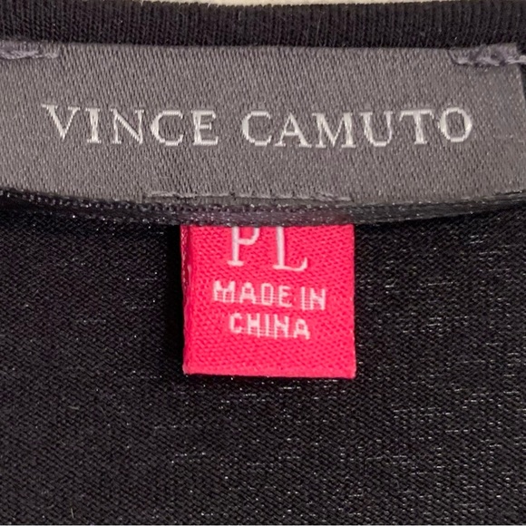 Vince Camuto top. Leather look front; lining and back are fabric. PL. NWT. - Picture 3 of 5